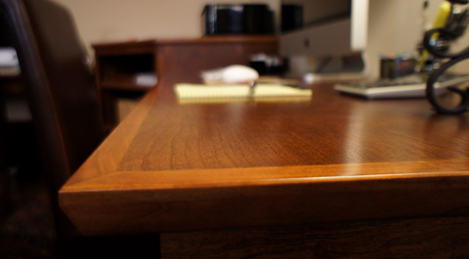 Custom Cherry Desks and Corner Cabinet